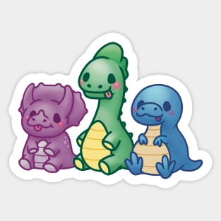 Dinosaur Collection blue purple green Sticker